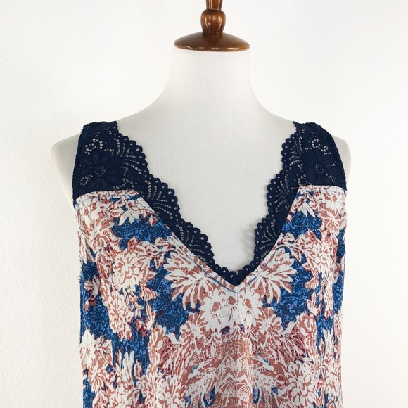 Free People Blue Black Morning Sun Slip Mini Dress - Picture 2 of 6